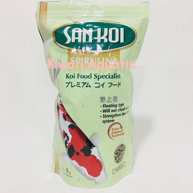 San Koi / SanKoi Spirulina Medium ( M ) 1 Kg Makanan / Pakan Ikan Koi
