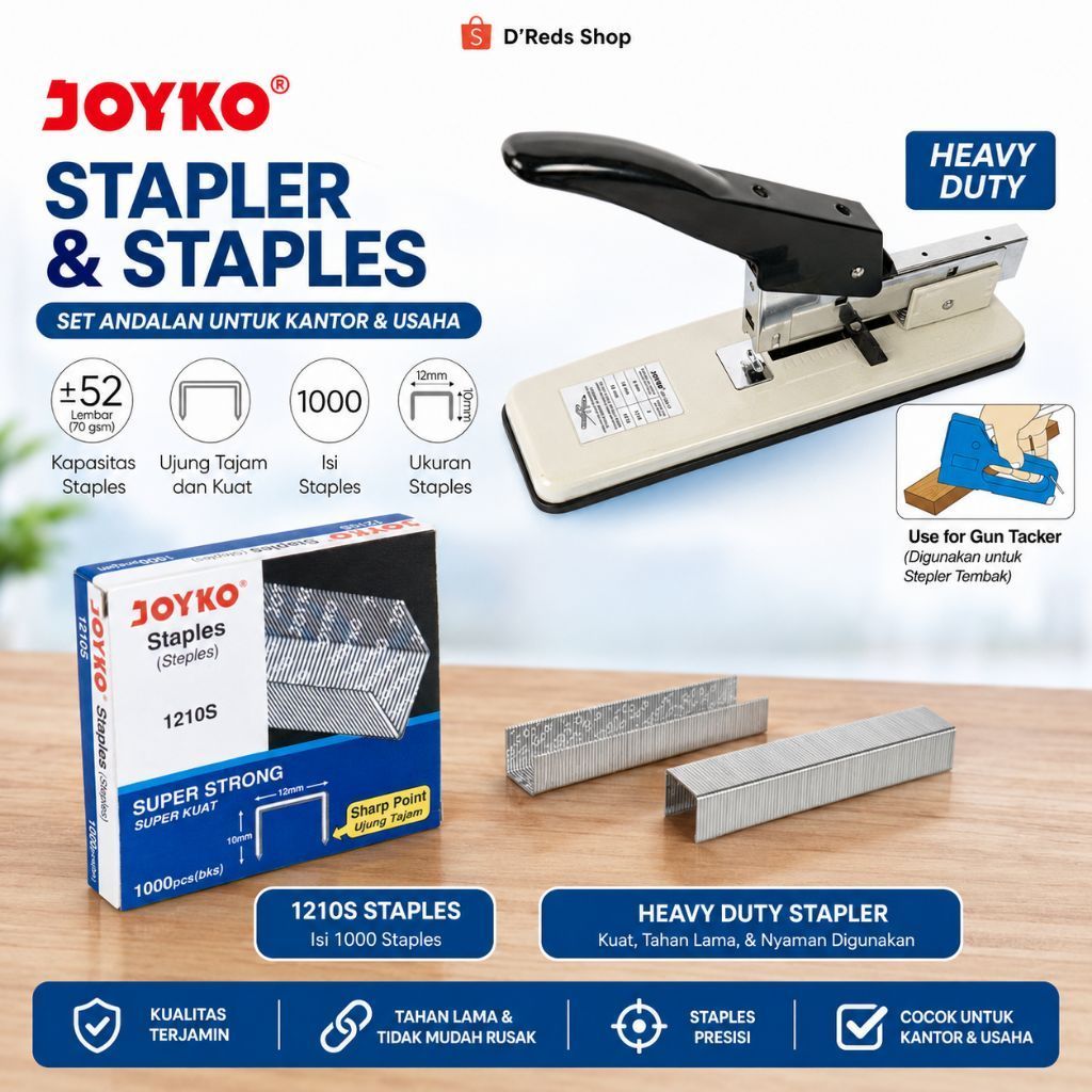 Joyko 1210S Heavy Duty Staples Refill isi Staples Jilid