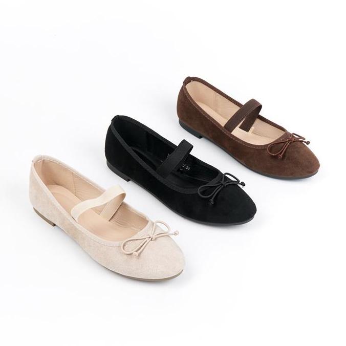 BLOW MINNIK 0027 Colette Ballet Flat Shoes Strap & Pita Wanita Premium Slip On Sepatu Kerja & Kuliah