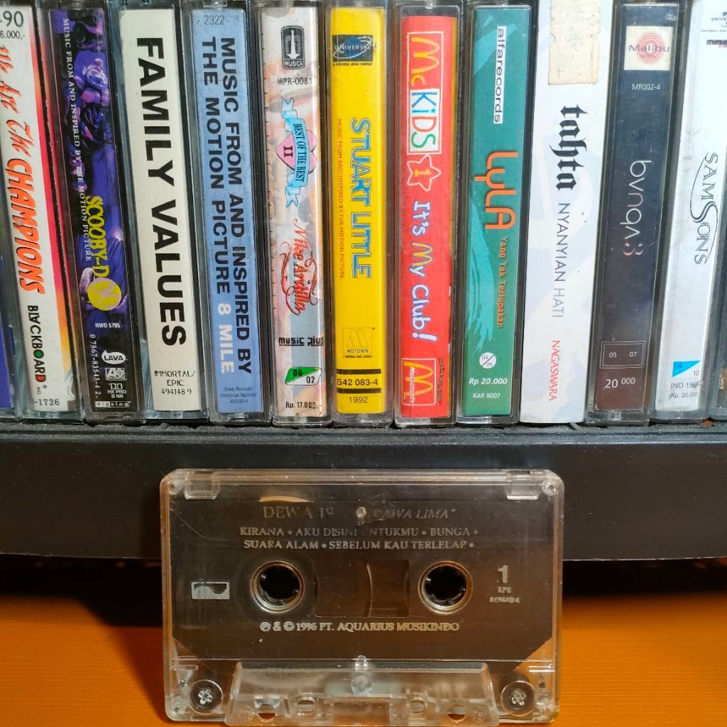 Kaset Pita Dewa Dewa19 Dewa 19 Pandawa Lima Kirana hanya kaset