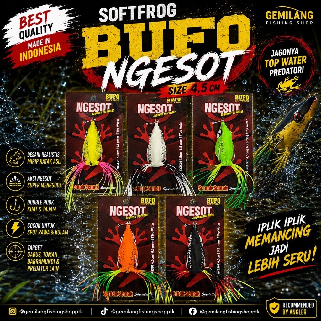 SOFTFROG BUFO NGESOT 4,5CM