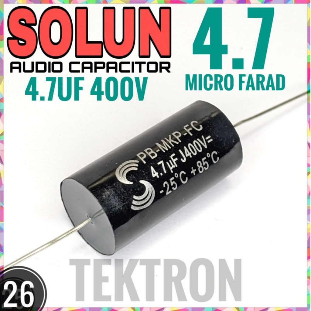 SOLUN 4.7uF 400V MKP Audio Capacitor Xover Audiophile 475 Crossover HPF LPF