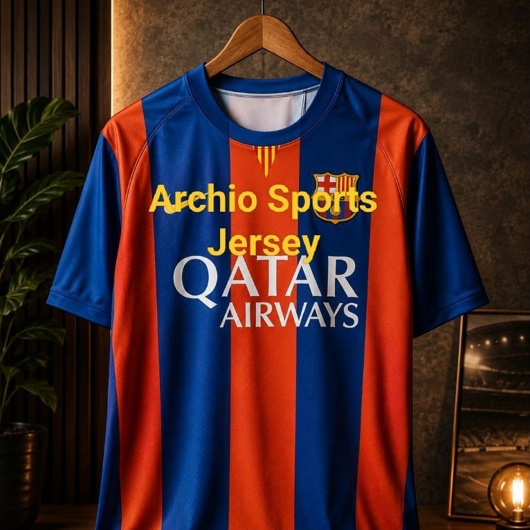 Special Moment Kids Jersey Barcelona 2014-15 Home and Final UCL 2015 Home Full Printing - Free Custo