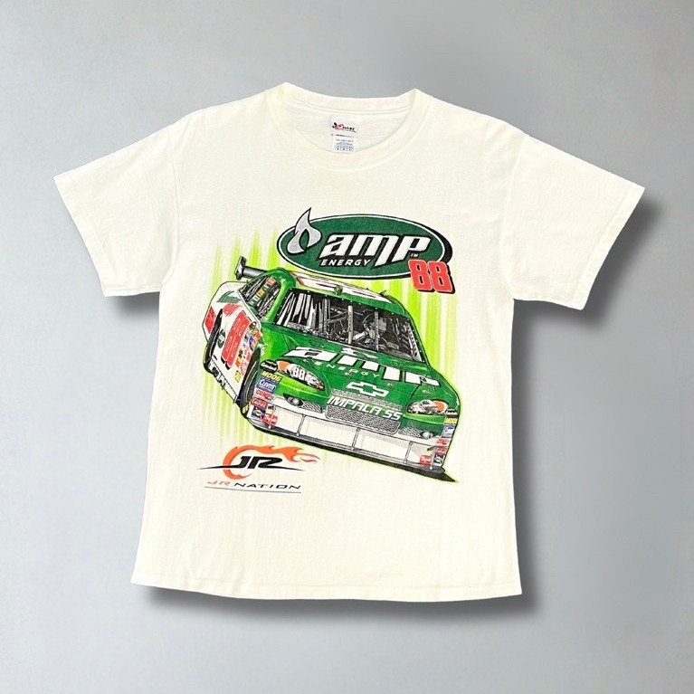 VINTAGE NASCAR DALE JR HENDRICK MOTORSPORT OFFICIAL TAG BY CHASE AUTHENTIC AOP T-SHIRT SECOND