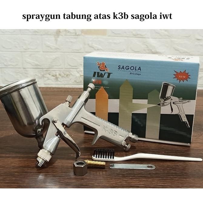 Spray Gun Sagola IWT K3B Tabung Atas 200cc Spray Gun K3 Sagola IWT