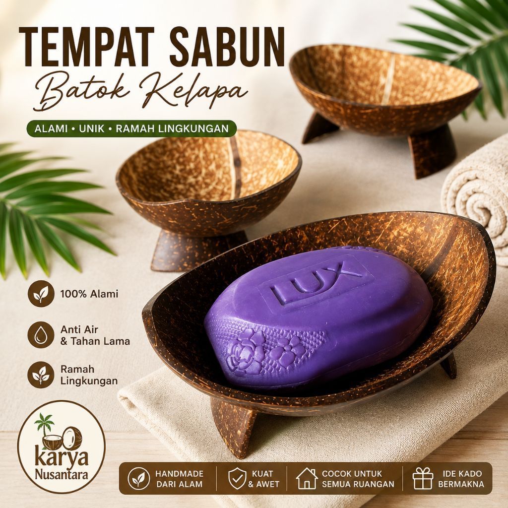 Tempat sabun batok kelapa,wadah sabun mandi