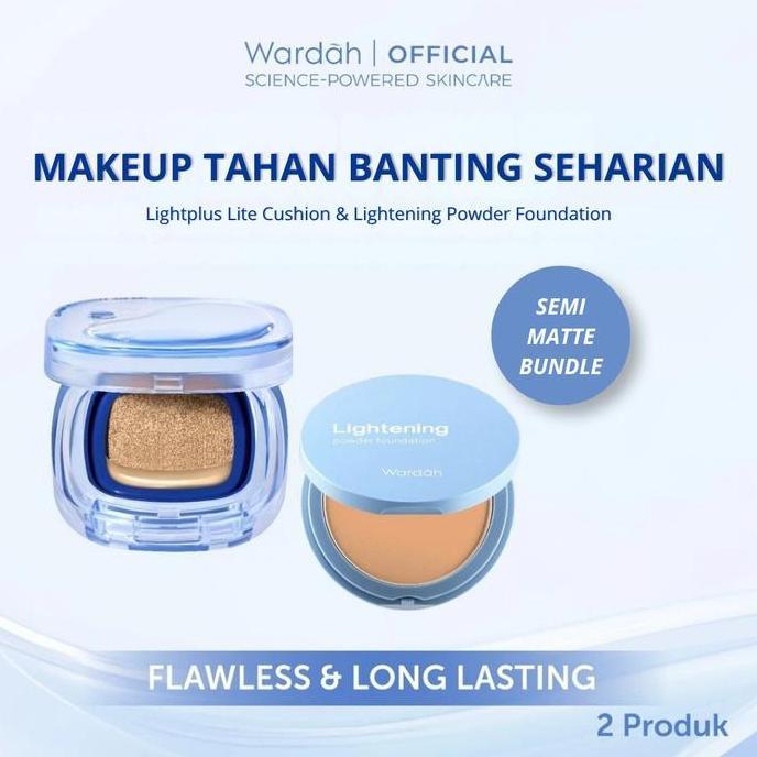 Wardah Lightplus Paket Makeup Ringan Anti Dempul - Makeup Ringan Tahan 8 Jam Flawless Coverage, Soft