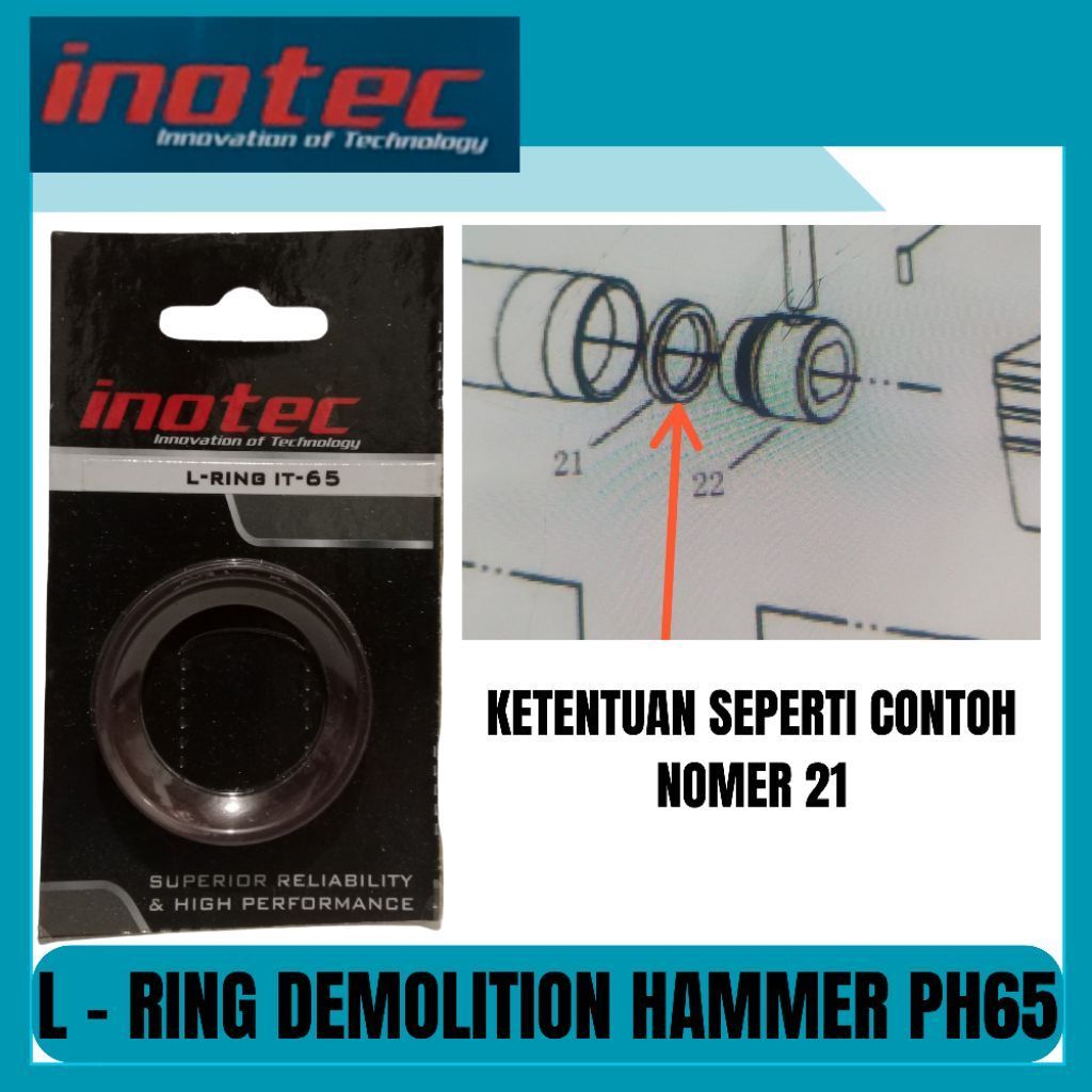 Inotec L-Ring IT-65 untuk Demolition Hammer PH65 Ring Sealing