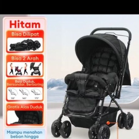 stroller 2arah dilipat sandar baring duduk preloved second