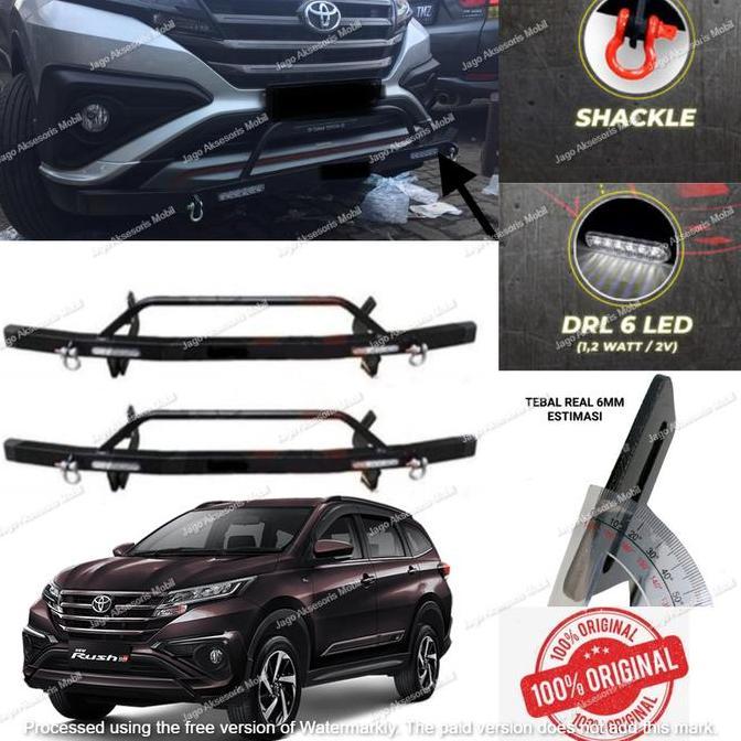 Bumper Besi Depan Belakang Pelindung Bemper Mobil Rush 2018-2023 Up