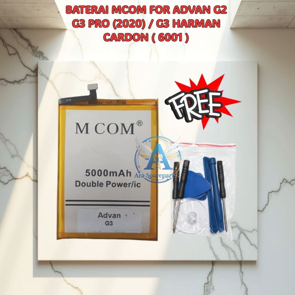 BATERAI MCOM FOR ADVAN G2 / G3 PRO (2020) / G3 HARMAN CARDON ( 6001 )