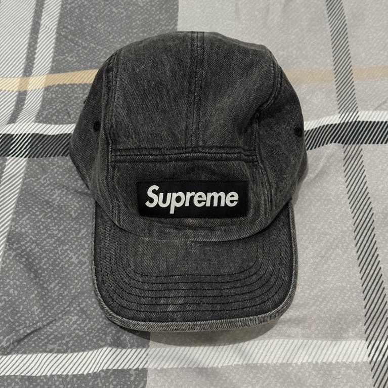 Supreme 5 Panel Hat Warna Grey Topi Supreme Logo Box