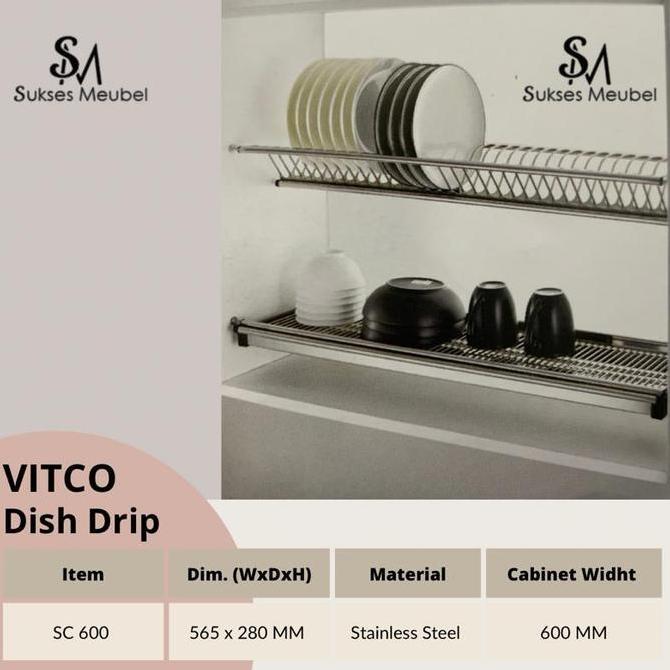 Sc-600 Vitco / Dish Drip Vitco / Rak Piring Gantung Vitco