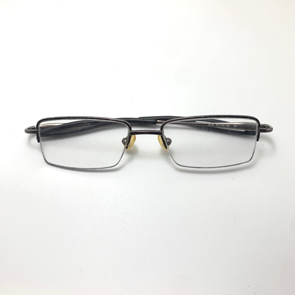 kacamata half frame QU1CK S1LVER 2nd  size S (lensa normal)