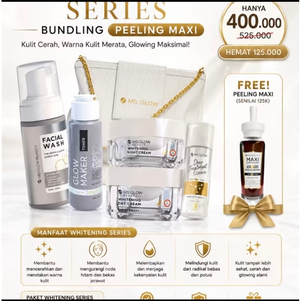 Ms Glow All Varian Paket Wajah Bundling Peeling Maxi