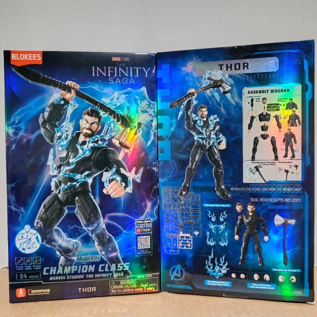 RAB Toys Blokees Marvel Studios The Infinity Saga Champion Class CC 02 Thor Action Figure Mainan Sup