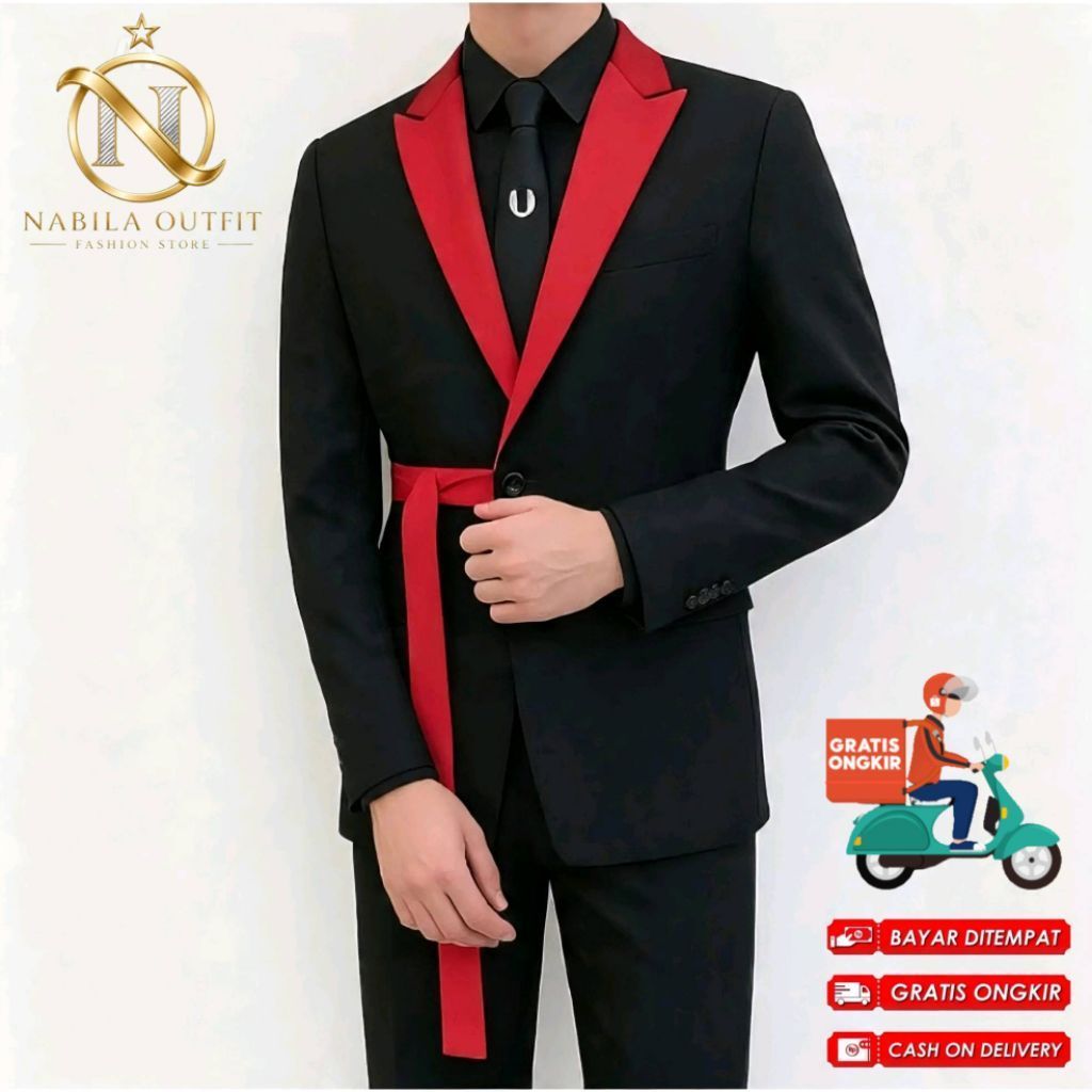 JAS MC FORMAL/BLAZER TALI PINGGANG/JAS ACARA RESMI