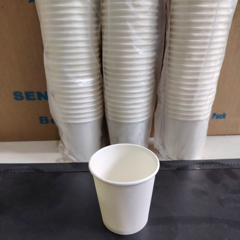 Paper Cup Polos 4 OZ (Isi 50pcs) / Gelas Kertas Kopi 4 Oz / Hot Paper Cup 4 OZ