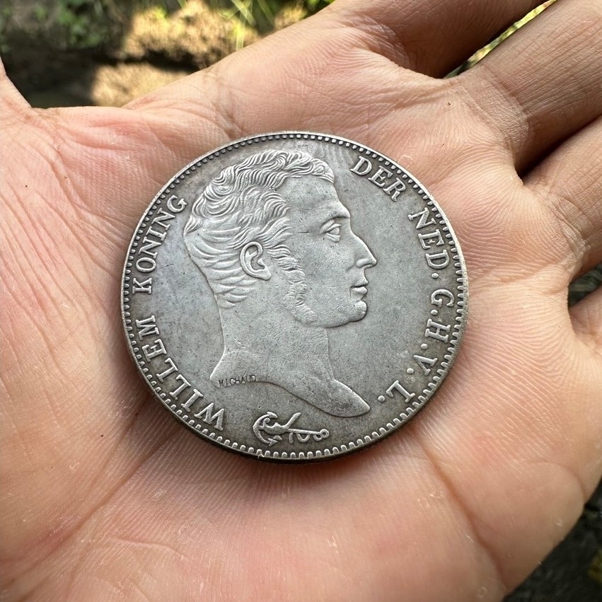 Koin Willem 3 Gulden 1818