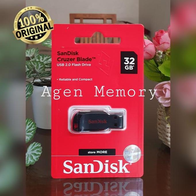 SANDISK Flashdisk 32GB Cruzer Blade CZ50 USB Sandisk 32gb 2.0 cruzer blade USB Sandisk 32gb Cruzer B