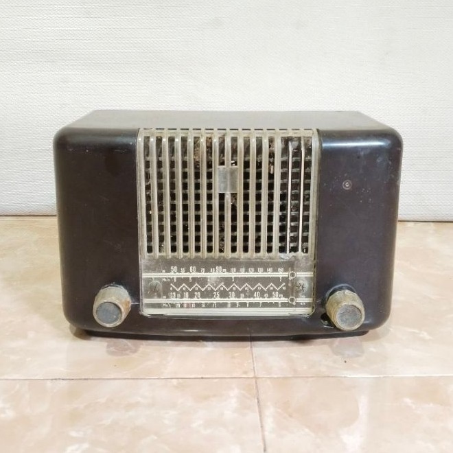Radio antik Philips tabung display untested