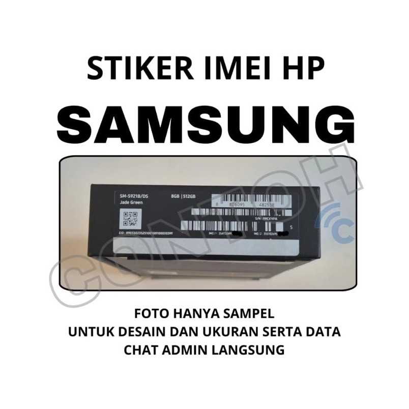 STIKER IMEI KOTAK HP SAMSUNG MURAH