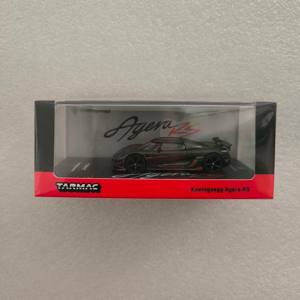 TARMAC WORKS 1/64 KOENIGSEGG AGERA RS BLACK CARBON FIBER / RES ACCENTS