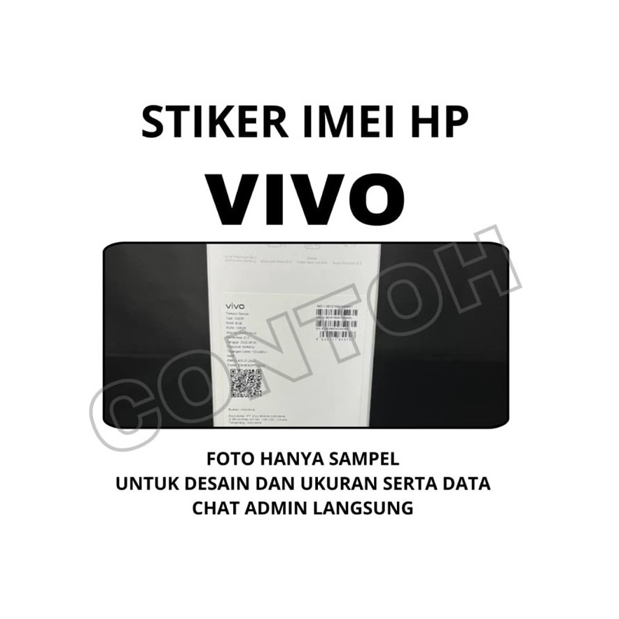 STIKER IMEI KOTAK HP VIVO MURAH