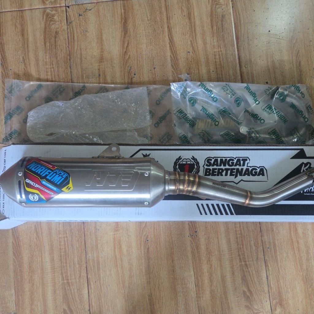 KNALPOT NORIFUMI GRIDZ SS / KOMPETISI PNP HONDA CRF 150 L / KAWASAKI KLX 150 / YAMAHA WR 155 ORIGINA