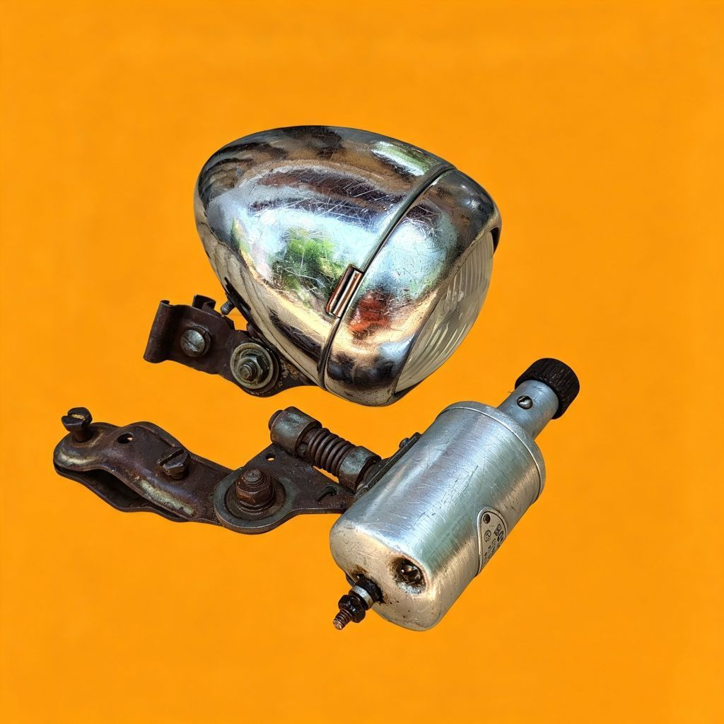 Set Lampu Dinamo Sepeda Onthel Bosch Germany Original
