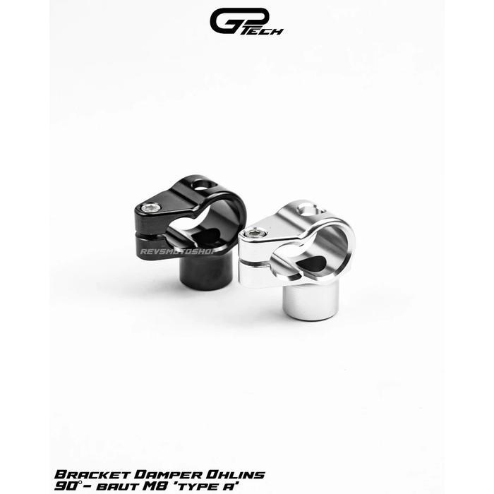 BRACKET DAMPER OHLINS KAWASAKI ZX6R / ZX 636 09-19 - OHLINS DAMPER CLAMP 90 - MODEL A, BLACK (M8)