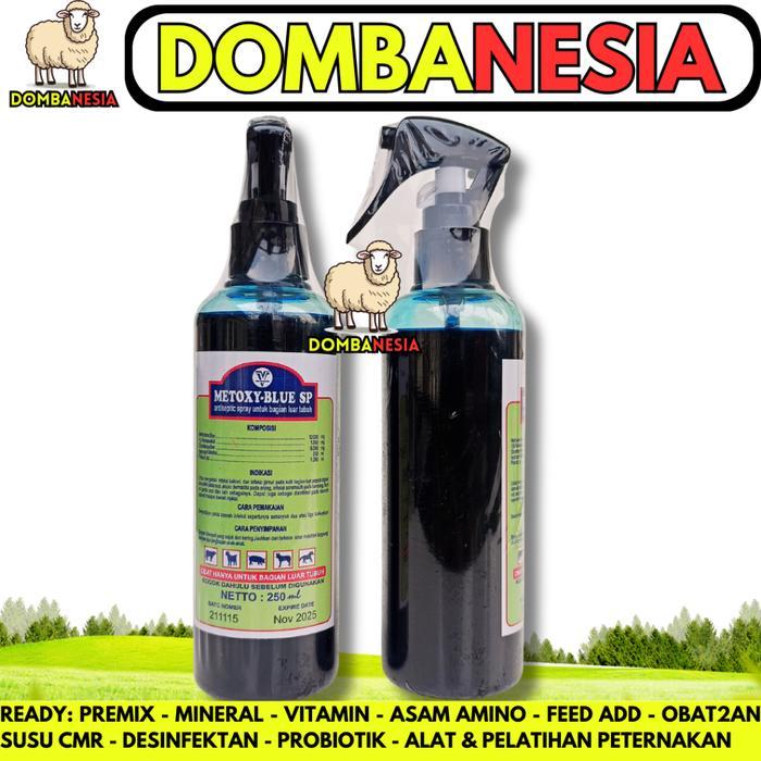METOXY BLUE 250ml - Obat Luka Hewan Spray - Antiseptik Kulit Hewan - Obat Luka Kulit LSD Sapi