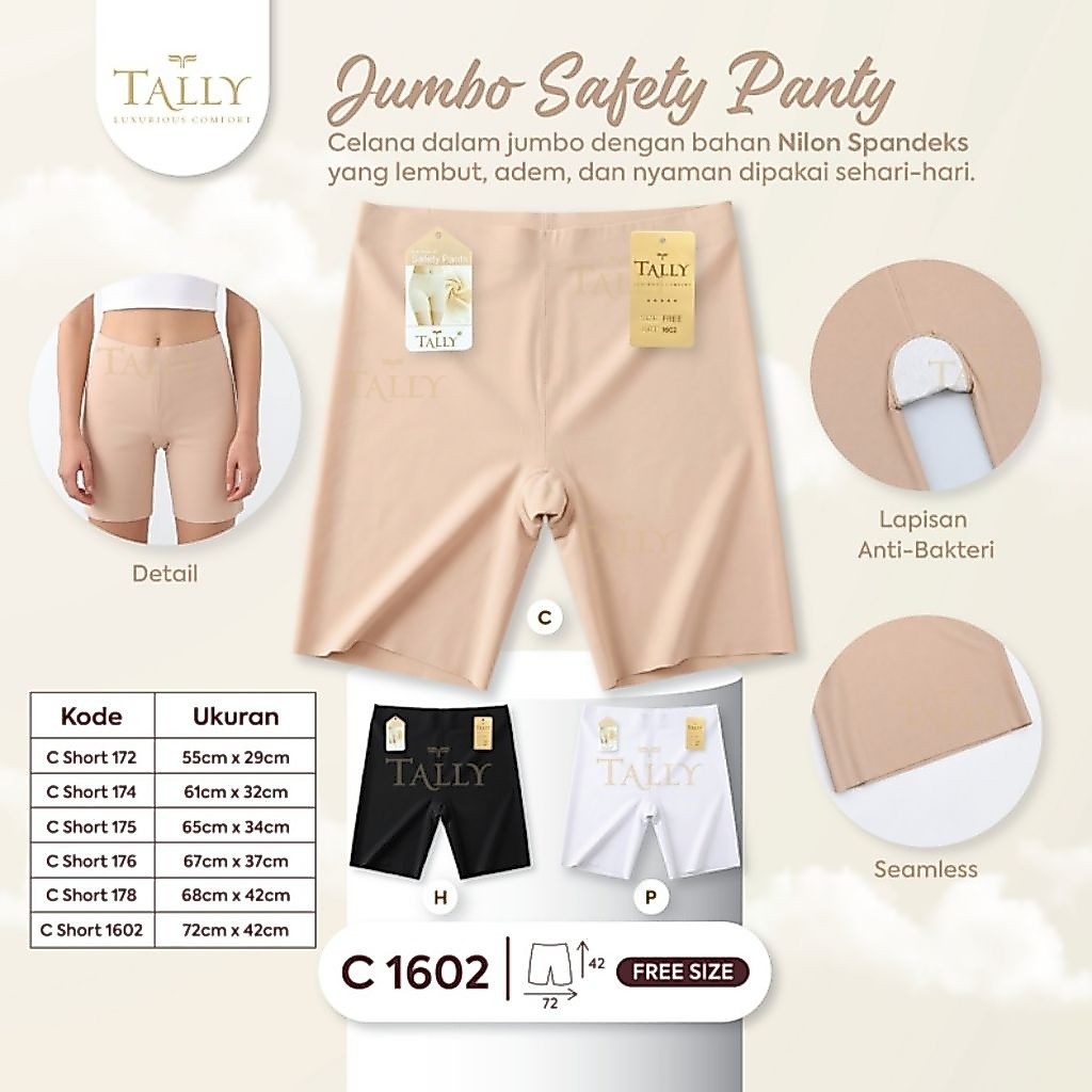 TALLY Celana Short Hotpants 176 Super Lembut Setara XXL