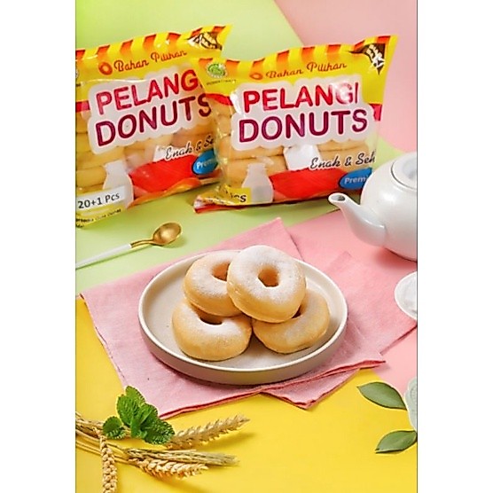 Donat Pelangi isi 10 / Donat mini isi 21