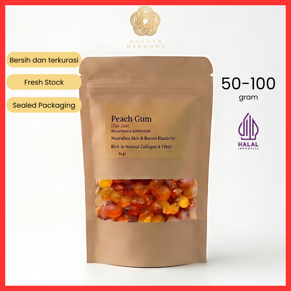 Peach Gum Bersih/ Tao jiao / PeachGum grade A/ Premium Peach Gum
