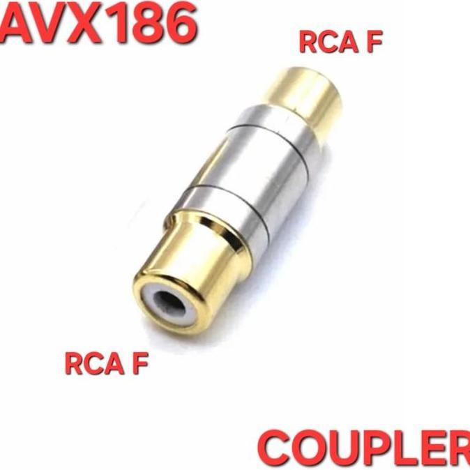 AVPRO AVX186 RCA FEMALE TO RCA FEMALE AUDIO COUPLER GOLD PROX