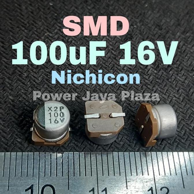 KAPASITOR 100UF16V 100UF 16V SOLID SMD ORIGINAL NICHICON JAPAN PJP79