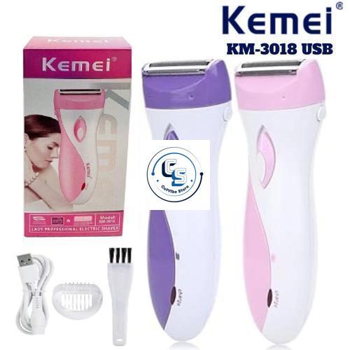 Shaver  KM-3018 USB Alat Cukur Rambut Bulu Halus Elektrik KM 3018
