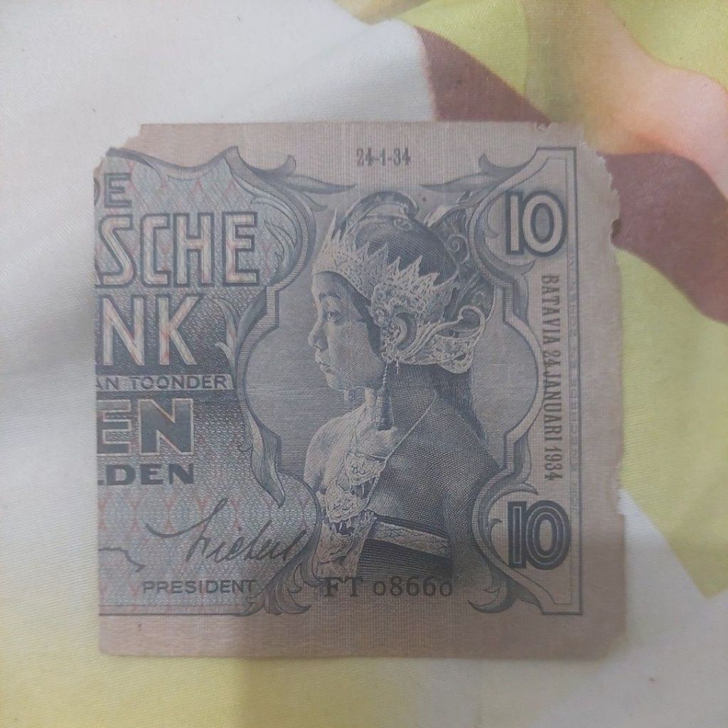 senering 10 gulden. asli.