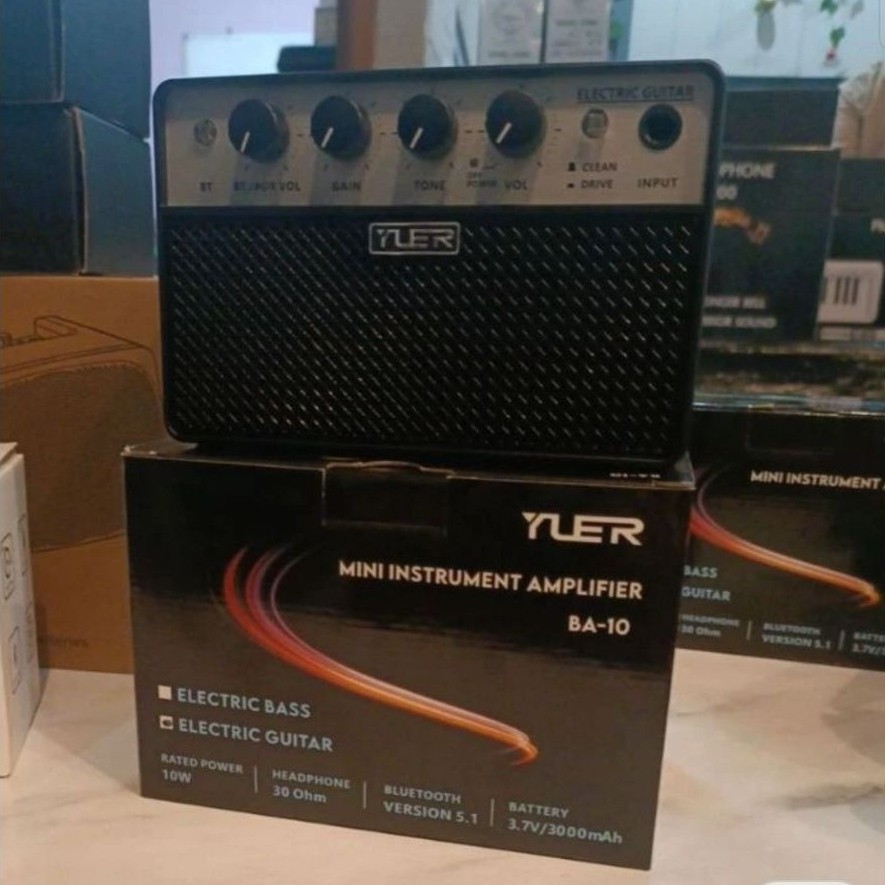 ampli mini yuer ba10 gitar listrik dan gitar bas