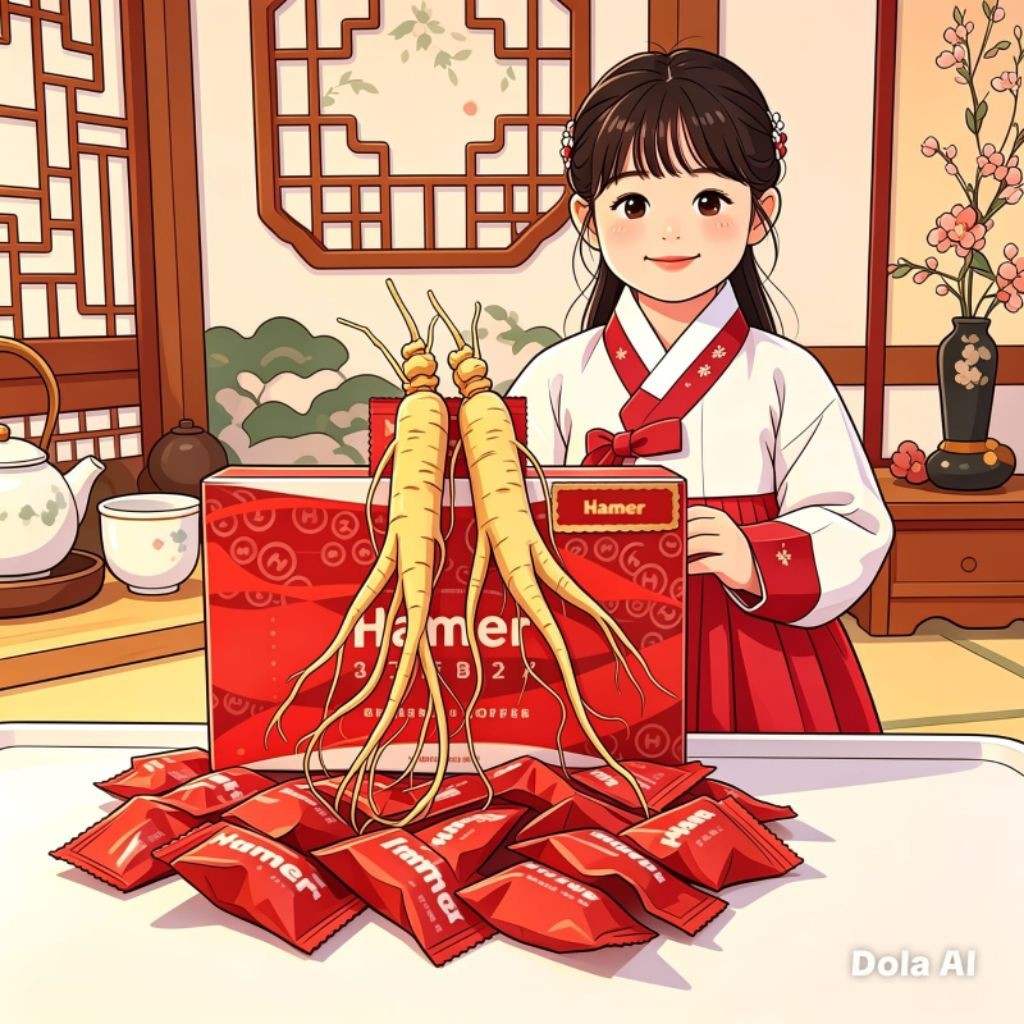 PERMEN RED GINSENG CANDY KOREAN HWUAMI