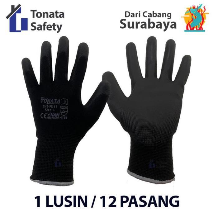 Sarung Tangan Kerja PU Tonata / Sarung Tangan Safety / Ukuran L GBR