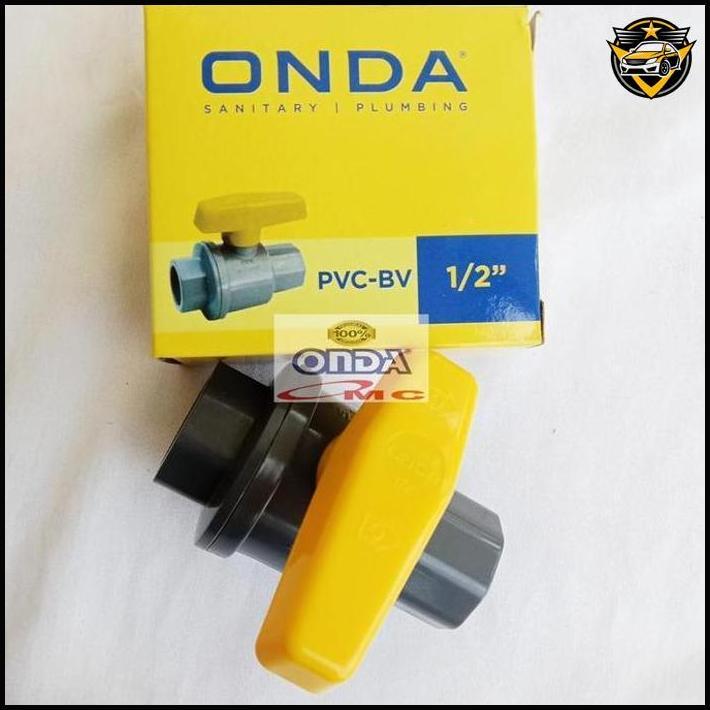 Ball Valve Bal Bol Brass Stop Kran Keran Pvc 1/2 Inch Onda Pvc-Bv-1P2 Promo