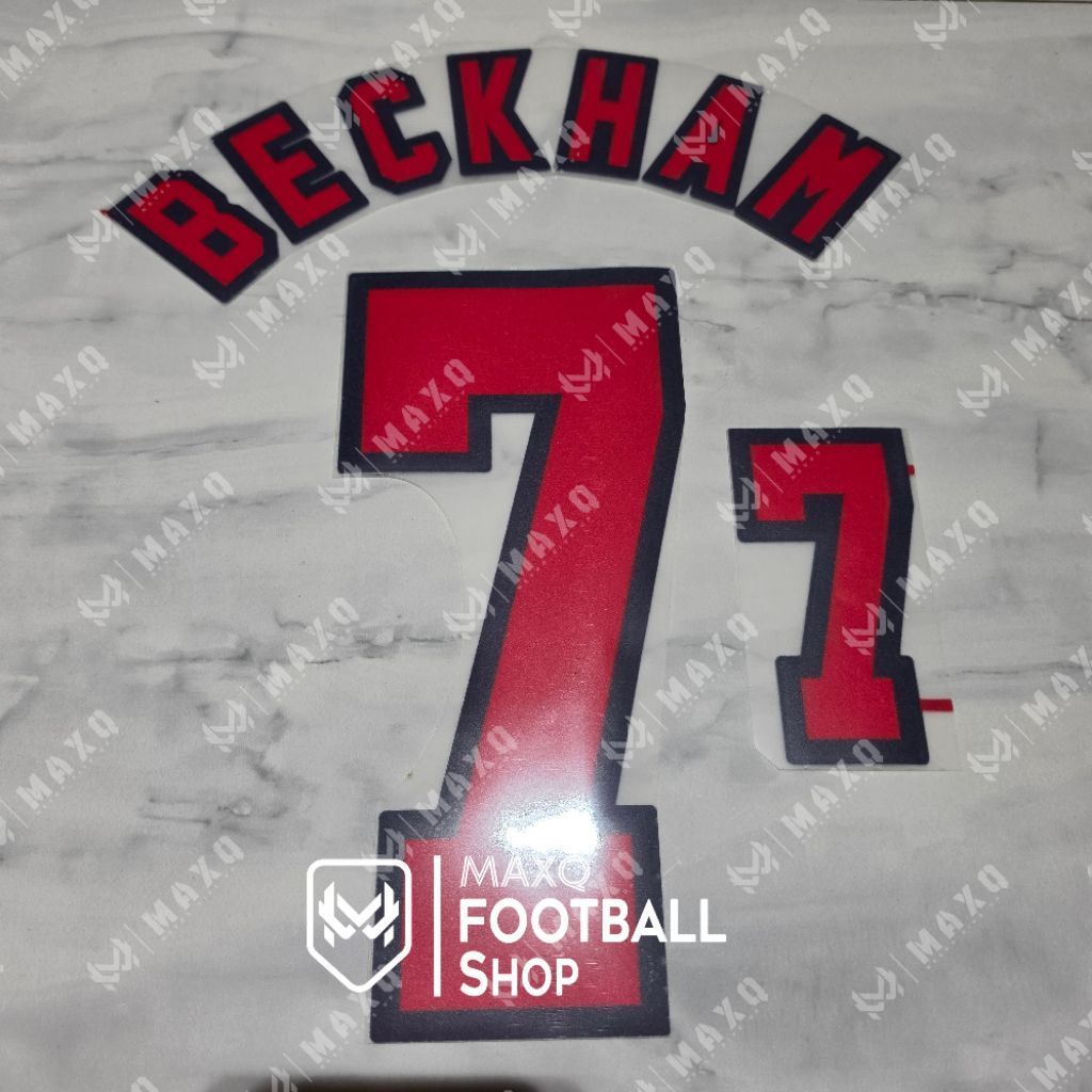 NAMESET ENGLAND HOME 1998 1999 BECKHAM 7