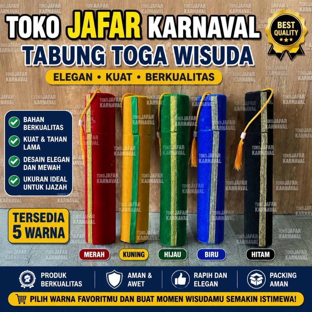 TABUNG TOGA ANAK-DEWASA PAUD,TK, SD,SMP /TABUNG TOGA WISUDA/TABUNG TOGA ANAK-DEWASA