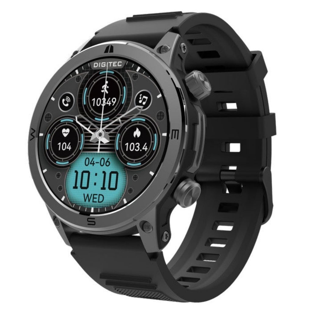 Digitec Ultima Jam Tangan Pintar Analog Digital Hybrid Hitam dengan Strap Sport