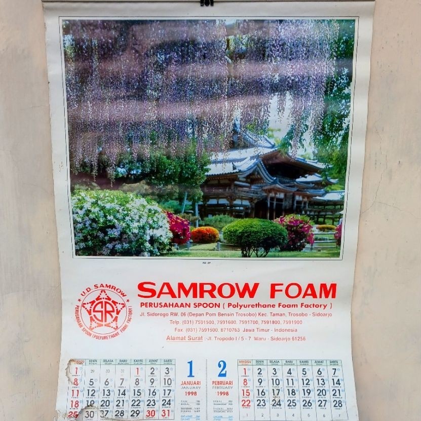 Kalender Jadul Tahun 1998