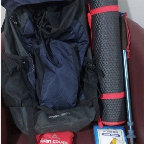 BACA DESKRIPSI  JUAL SEPAKET: Carrier Antarestar Ranger 65L + Trekking Pole + Matras (LIKE NEW)
