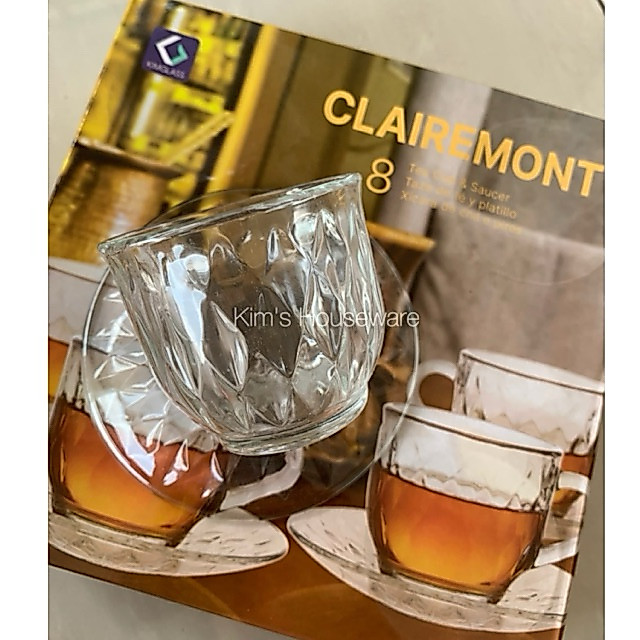 CANGKIR SET 8pcs Kimglass (cangkir+tatakan)