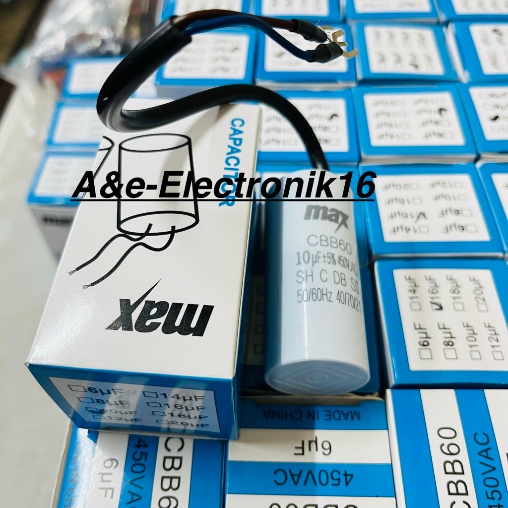 CAPASITOR 10UF 450V BULAT / KAPASITOR POMPA 10UF 450V